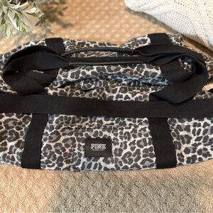Victoria’s Secret PINK Leopard Print Duffel Bag Weekender Gym Travel